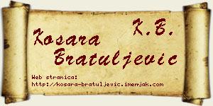 Kosara Bratuljević vizit kartica